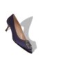 HANGISI 50 Dark Blue Satin Jewel Buckle Pumps