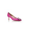 HANGISI 50 Fuchsia Satin Jewel Buckle Pumps