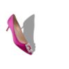 HANGISI 50 Fuchsia Satin Jewel Buckle Pumps