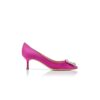 HANGISI 50 Fuchsia Satin Jewel Buckle Pumps