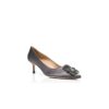 HANGISI 50 Grey Satin Jewel Buckle Pumps