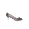 HANGISI 50 Grey Satin Jewel Buckle Pumps