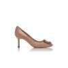 HANGISI 70 Beige Satin Jewel Buckle Pumps