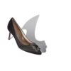 HANGISI 70 Black Satin Jewel Buckle Pumps