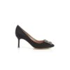 HANGISI 70 Black Satin Jewel Buckle Pumps
