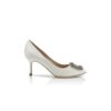 HANGISI 70 White Satin Jewel Buckle Pumps