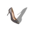 HANGISI 90 Dark Grey Satin Jewel Buckle Pumps