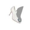 HANGISI BRIDE White Satin Jewel Buckle Pumps