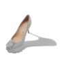 HANGISI GLITTER 90 Silver Glitter Fabric Jewel Buckle Pumps HANGISI GLITTER 90 Silver Glitter Fabric Jewel Buckle Pumps