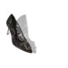 HANGISI LACE 70 Black Lace Jewel Buckle Pumps