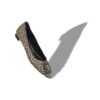 HANGISIFLAT Animal Print Calf Hair Jewel Buckle Flat Pumps