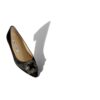 HANGISIFLAT Black Satin Jewel Buckle Flat Pumps