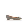 HANGISIFLAT GLITTER Mixed Glitter Fabric Jewel Buckle Flat Pumps