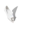 HANGISIFLAT White Calf Leather Jewel Buckle Flat Pumps