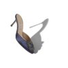 HANGISIMU Navy Blue Satin Jewel Buckle Mules