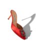 HANGISIMU Red Satin Jewel Buckle Mules