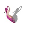 HANGISLI Pink Satin Jewel Buckle Slingback Pumps