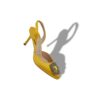 HANGISLI Yellow Satin Jewel Buckle Slingback Pumps