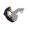 HANGRILLAHI Navy Blue Cotton Crystal Embellished Espadrilles