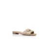 HARIBALMUFLAT Beige Nappa Leather Flat Sandals