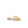 HARIBALMUFLAT Gold Nappa Leather Flat Sandals