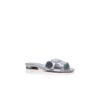 HARIBALMUFLAT Silver Nappa Leather Flat Sandals