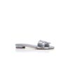 HARIBALMUFLAT Silver Nappa Leather Flat Sandals
