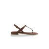 HATA Mid Brown Calf Leather Flat Sandals