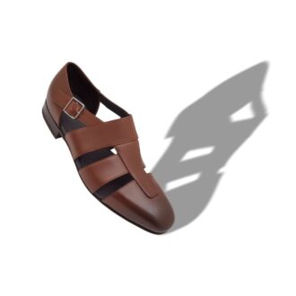 HICKORY Dark Brown Calf Leather Sandals