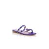 IRAFLI Purple Nappa Leather Flat Sandals