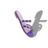 IRAFLI Purple Nappa Leather Flat Sandals