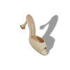 JADARA Light Beige Raffia Open Toe Mules