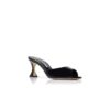 JADARON Black Patent Leather Open Toe Mules