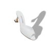 JADARON White Patent Leather Open Toe Mules