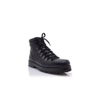 JANKA Black Calf Leather Ankle Boots