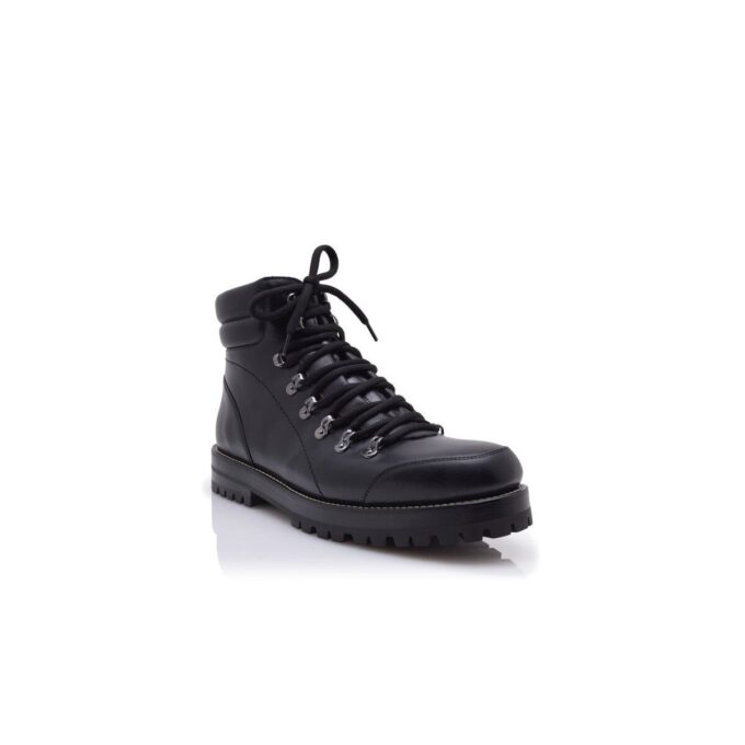 JANKA Black Calf Leather Ankle Boots