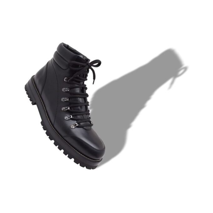 JANKA Black Calf Leather Ankle Boots