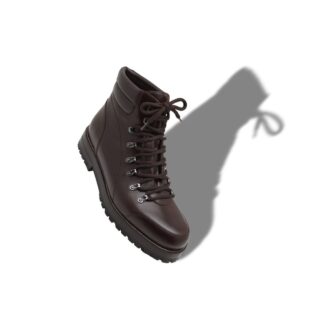 JANKA Dark Brown Calf Leather Ankle Boots