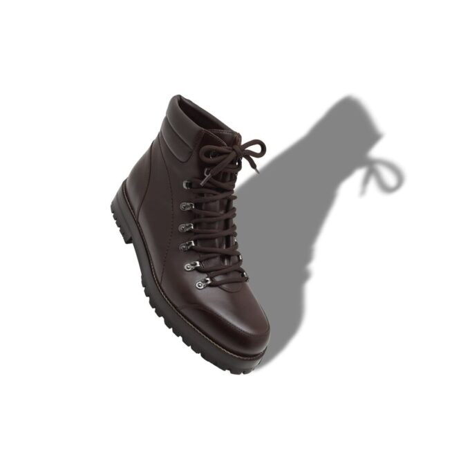JANKA Dark Brown Calf Leather Ankle Boots