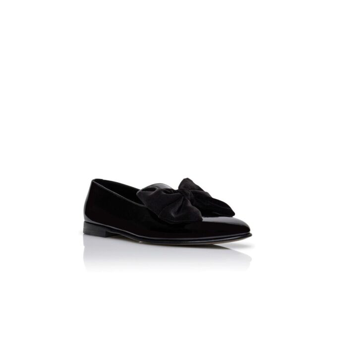JANSER Black Patent Leather Loafers