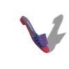 KENITRA Red and Blue Linen Flat Mules