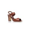 KHIKO Brown Nappa Leather Slingback Sandals