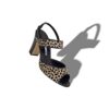 KHIKOBI Animal Print Calf Hair Slingback Sandals