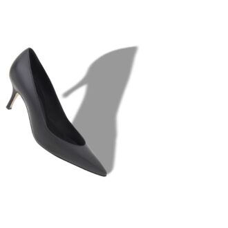 KIETTA Black Nappa Leather Pointed Toe Pumps