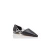 KLOSA Black Nappa Leather Flat Pumps