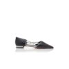 KLOSA Black Nappa Leather Flat Pumps