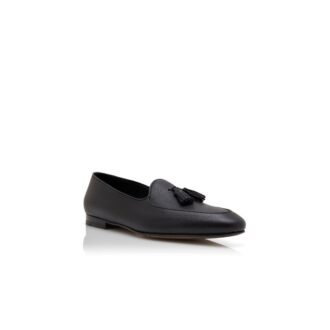 LENNOX Black Calf Leather Loafers