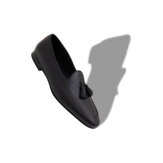 LENNOX Black Calf Leather Loafers