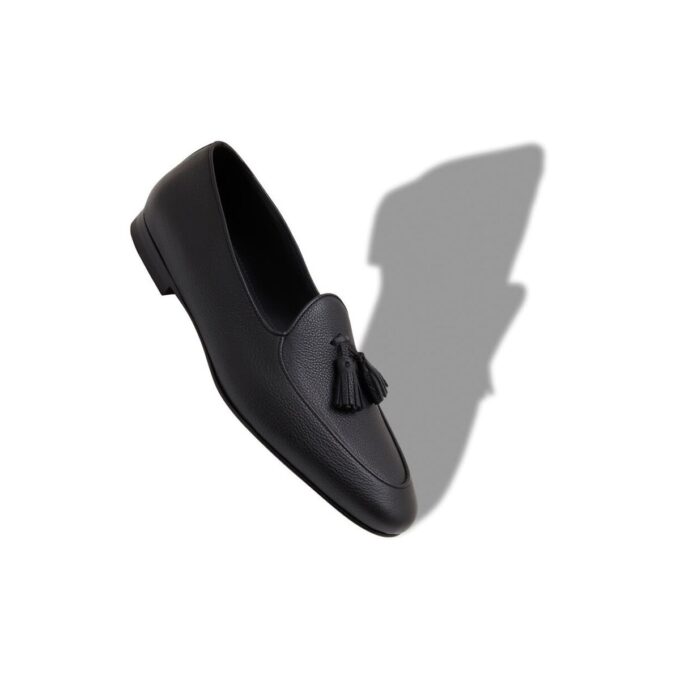 LENNOX Black Calf Leather Loafers