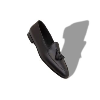 LENNOX Black Calf Leather Loafers